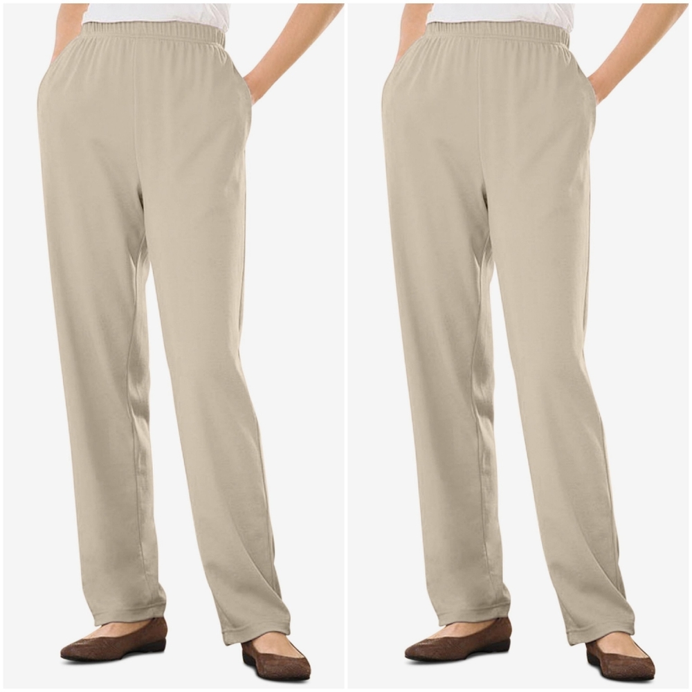 Woman Within 7-Day Knit Straight Leg Pant